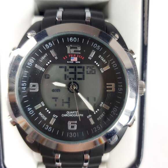 Mens U.S. Polo Assn.Analog-Digital Watch Luminous Dial NWT - Picture 9 of 9